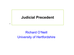 Sources of law Case law Doctrine of judicial precedent