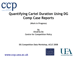 Quantifying Cartel Duration Using DG Comp Case Reports