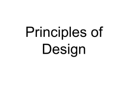 Principles of Design - Simcoe Muskoka Catholic District