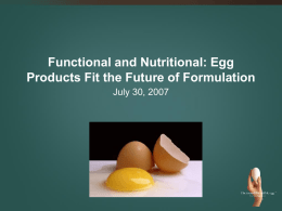 Egg Nutrition and Health