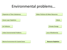 Environmental problems…