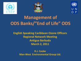 Management of ODS Banks/”End of Life” ODS