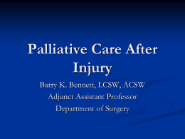 Palliative Care After Injury