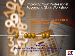 Changing Role - CPA Workshop
