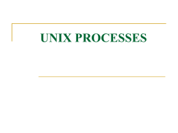 UNIX PROCESSES - Visveswaraya Technological University