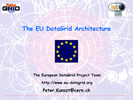 EDG Tutorial - Architecture Overview