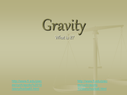 Gravity - Mrs. Orgill's Science Page