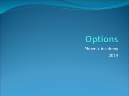 Options Evening - Phoenix Academy, Telford