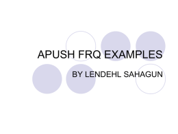 APUSH FRQ EXAMPLES - HelpUSFox