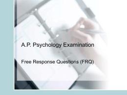 A.P. Psychology Examination