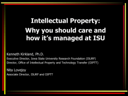 Management of Intellectual Property at Iowa State