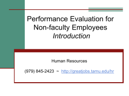 Performance Evaluation for Non