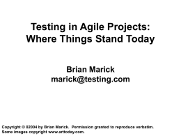 PowerPoint Presentation - Agile Testing The State of the