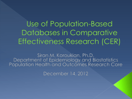 Use of population-based databases in comparative