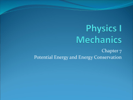 Physics I Mechanics