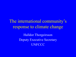 The international community’s response to climate change