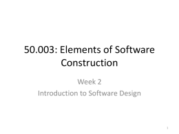 Software Construction - Singapore University of Technology
