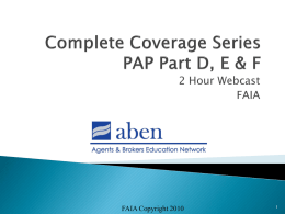 Complete Coverage Series PAP Parts A & B