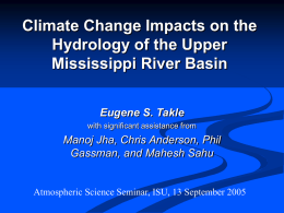 PowerPoint Presentation - Impact of Climate Change on Flow