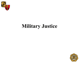 Military Justice - Michigan Technological University