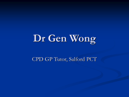 Dr Gen Wong