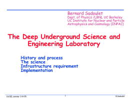 PowerPoint Presentation - The Deep Underground Science …