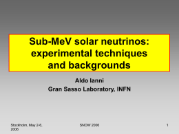 Sub-MeV solar neutrinos: experimental techniques and