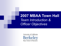 MBAA 2004 Election Guide - Haas School of Business