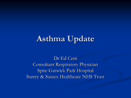Asthma Control - Spire Healthcare