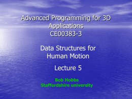Advanced programming fro 3D Apps