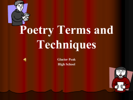 Poetry Terms - Glacier Peak High School :: Home
