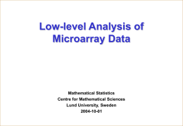 Low-level Analysis of Microarray Data