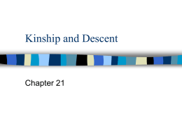 Kinship and Descent