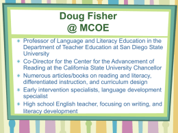 Doug Fisher - Monterey County Office of Educ