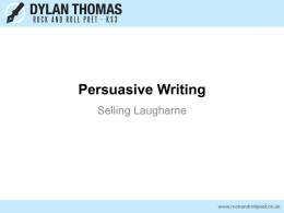 Persuasive Writing - Rock and Roll Poet