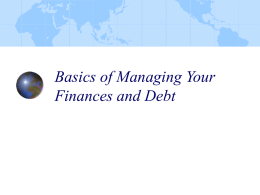 Basics of Managing Your Finances and Debt