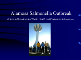 Alamosa Salmonella Outbreak