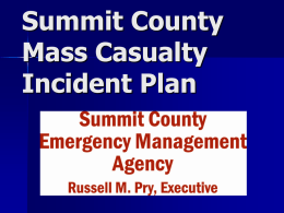Summit County Mass Casualty Plan
