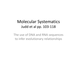 Molecular Systematics - Western New Mexico University
