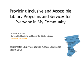 Providing Inclusive and Accessible Library Programs and