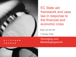 State Aid in the financial sector