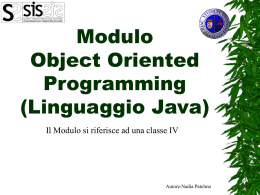 Modulo linguaggio Java