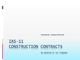 IAS-11 Construction Contracts
