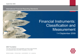 Financial Instruments - Recognition and Measurement