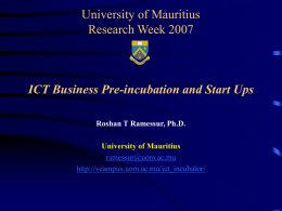 ICT Business Preincubator