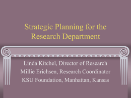 Strategic Plan for Prospect Research