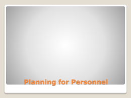 Planning for Personnel - Kansas State University