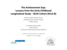 CCSSO Disparities in Early Learning and Development