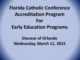 Florida Catholic Conference Accreditation for Early
