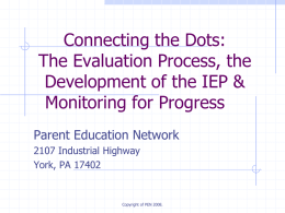 Connecting the Dots: The Evaluation Process, the